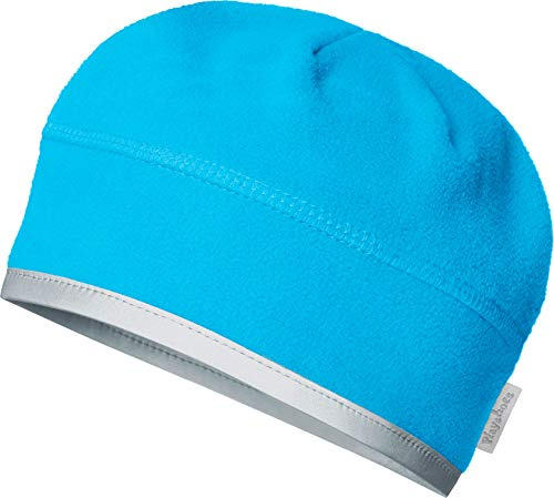 Playshoes Unisex Barn Fleece-Mütze Wintermütze, aquablau Hjälmkompatibel, 53cm