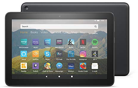 Certified Refurbished Fire HD 8 Tablet, 8 HD display, 64 GB, Black with Special Offers, designed for portable entertainment
