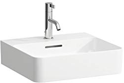 Laufen VAL Handwaschbecken, ohne Hahnloch, mit Überlauf, 450x420, weiß, Farbe: Weiß - H8152810001091