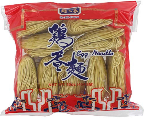 NOODLE HOUSE - Eier Nudeln (S), (1 X 454 GR) | Hühnerei-Nudeln in Portionsbündeln – ideal für Chow Mein, Suppen und Pfannengerichte