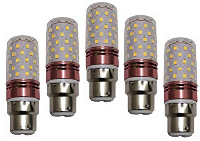 Welsun Led Corn Bulb B22 10W Ac/Dc 12V Volt Super Candle 12v Spotlight Home Lamp 5-Pack (Color : Cool White)