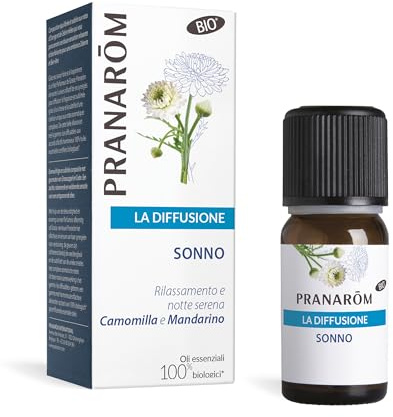Pranarôm - Sinergia per Diffusione - Sonno Miscela di Oli Essenziali - Profumazioni Rilassanti - Camomilla e Mandarino Bio - 30 ml