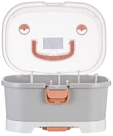 HUSHUI Babyflaschen-Trockenständer mit Abdeckung, Babyflaschen-Aufbewahrungsbox Baby-Flaschen-Trockenständer mit Anti-Staub-Abdeckung Trockenständer Stillflaschen-Organizer
