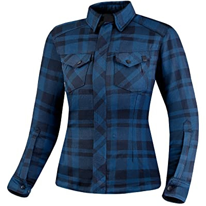 SHIMA Renegade 2 Motorbike Shirt for Women AirForce Back Protector Armour Riding Motorcycle Jacket Stretch Bikers Ventilated Lightweight Armoured Bike Textile Motorcycles (Womens, Blue, XS)
