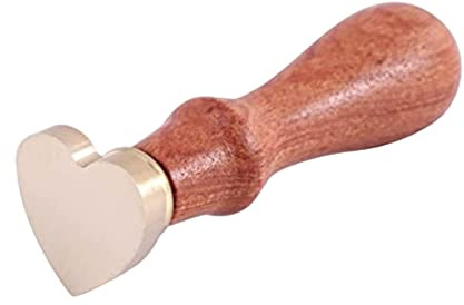1 sello de cera vacío 25 mm/1 forma de corazón sellar sellos de cera cabezas con 1 mango de madera universal vacío corazón sello de cera Maker para manualidades DIY