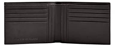 NAVA DESIGN - Portafoglio Uomo con Due Scomparti per Banconote, 8 Tasche per CC o Documenti e Schermatura RFID, Colore Caffè - Dimensioni 13 x 9,5 cm