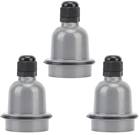 Uxsiya E27-Lampenfassung, 3-teiliges Set, Aluminium, Grau, Wasserdicht, Schmelzfest, Standard-E27, Universell, Helligkeit Steuerung, Temperatur Einstellung