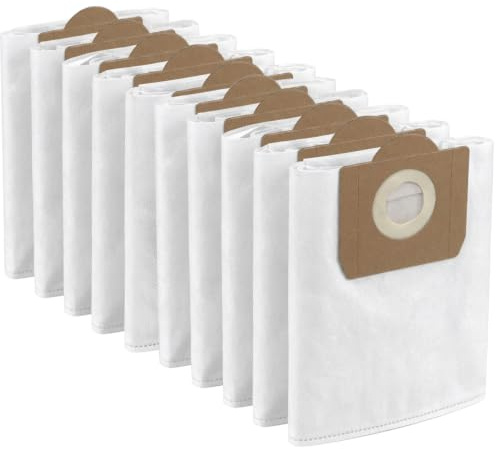 SPARES2GO Microfibre Dust Bags compatible with Karcher NT27/1 NT30/1 NT48/1 NT65/2 NT72/2 AB27 K2001 K 3011 Vacuum Cleaner (Pack of 10)