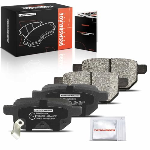 Frankberg Brake Pad Set Includes 4 brake pads Rear 0446676012 | Compatible with: IQ J1, CT ZWA10, Urban Cruiser P1, Prius W3, Trezia, Cygnet, C.o.r.o.l.l.a Saloon E15