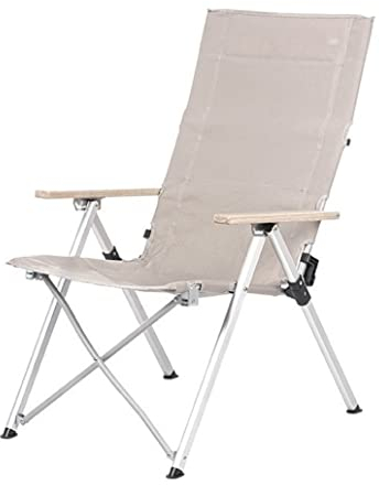MOBAAK Campingstuhl Klappstuhl Outdoor-Klappstuhl Dreifach Verstellbarer Stuhl Mit Langer Rückenlehne Outdoor-Camping-Liege-Picknick-Strand-Entspannungsstuhl Strandstuhl Camping Stuhl (Color : White)