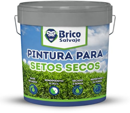 BRICOSALVAJE Vernice per siepi essiccate, facile applicazione, 100% ecologica, impermeabile, alta copertura (4 litri)