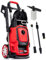 Lehmann R310 Hochdruckreiniger mit Aluminiumpumpe, 2500 W, 420 l/h Wasserdurchfluss, 10 m Schlauch mit Aktiv-Schlauchaufroller, IPX5, inkl. 0,6 l Waschmittelbehälter