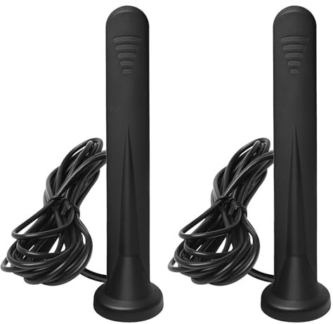 2 pezzi 5G LTE Antenna Outdoor Omnidirezionale Amplificatore di segnale 5G Antenna SMA TS9 Connettore 15DBI High Gain Antenna Base Magnetica, 3G/4G/5G/GSM/GPRS Router tutte le bande di frequenza,