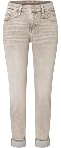 Mac - Damen 5-Pocket Jeans, Rich Slim (5703-90-0389L), Größe:W44, Länge:L28, Farbe:beige Colored wash (D092)