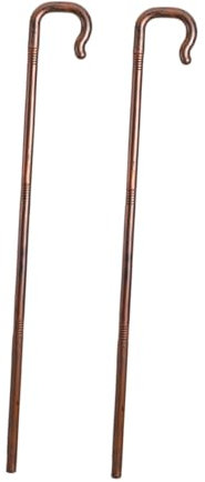 WOFASHPURET 2st Zauberstab Stock Für Cosplay Party-Requisite, Abschlussball-krücke Cosplay Zauberer Krücke Halloween-krückenstütze Halloween-spazierstock Zaubererkrücke Plastik Dark Brown