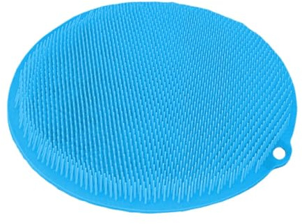 Foot Scrub Mat, Shower Enclosure Back Rubber, Round Back Washer with Suction Cups, Foot Brush Shower Accessories, Wall Mounted Bath Wash Pad for Shower Use