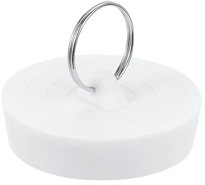 QUARKZMAN Tappo per Lavandino in Gomma, Tappo per Scarico della Vasca Adatto per Scarichi da 2 a 2-1/16, Sigillo per Tappo Lavandino per Bagno Cucina Lavanderia, Bianco