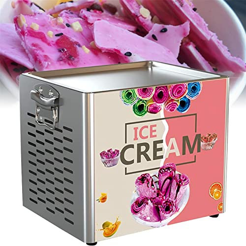 WOTZOV Macchina elettrica per Gelato allo Yogurt Fritto, Macchina per Gelato Commerciale, Macchina per Gelato Fritto, Macchina per Yogurt Fritto per Bar, caffetterie, pasticcerie