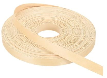 PATIKIL 15mm Birch Edge Banding,30.5m Wood Veneer Tape Pre-glued Flexible Plywood Edge Banding with Hot Melt Adhesive for Furniture Restoration(100 Ft)