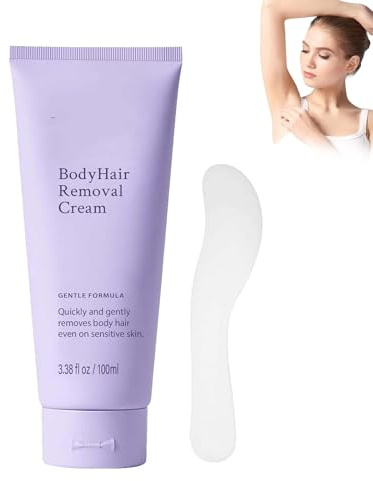 Body Hair Removal Cream, Fortschrittliche Gesichtshaarentfernung für Frauen, Enthaarungscreme Intimbereich mit Spatel, Körperhaarentfernungscreme für Empfindliche, für Seidig-Glatte Haut (1)