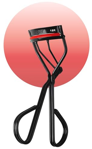 rephr 18R Eyelash Curler, Double-Barrel Design with 5 Refill Pads, New Improved Durable Coating, Narrow Curvature - (Compact Fit)