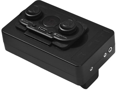 Sxhlseller Micrófono de Guitarra con Entrada de Audio Inalámbrico BT con Ajuste de Intensidad de Vibración para Amantes de la Música Negro
