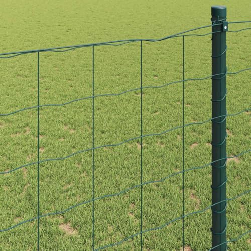 Solivagant Clôture Euro Vert 0,4 x 10 m Fer revêtu de PVC,(1.88 KG)