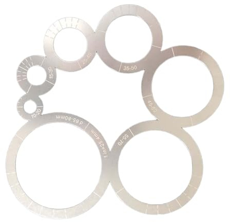 Benutzerfreundliches rundes Schneidelineal aus Edelstahl für Lederhandwerk mit komfortablem Griff und tragbarem Design, Lederschneidelineal