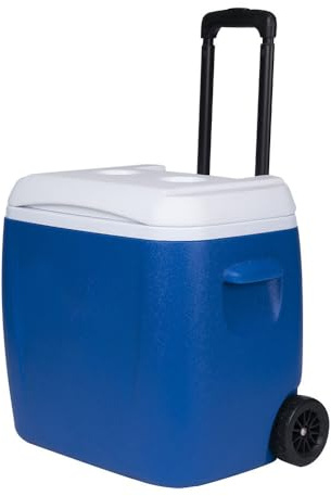 CREVICOSTA QUALITY MARK MARCAS DE CALIDAD - Nevera Rígida con Ruedas Nevera MEDITERRÁNEA 28 L. Azul