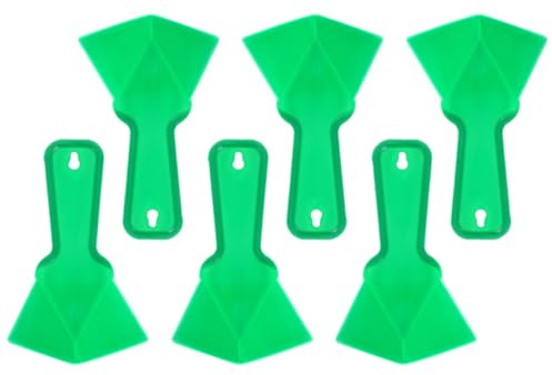 HORIALENCE 6 Stück Pvc Eckwerkzeug mit Ergonomischem Griff für Trockenbau und Selbstgemacht Praktische Inneneckenkellen für Präzises Verputzen an Wand und Ecke in Grün