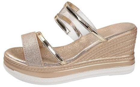 Women's Sandals Comfortable Chic – Women's Roman Summer Wedge Sandals Large Size Barefoot Platform Sandalette Open Toe Elegant Evening Barefoot Breathable Sandalette