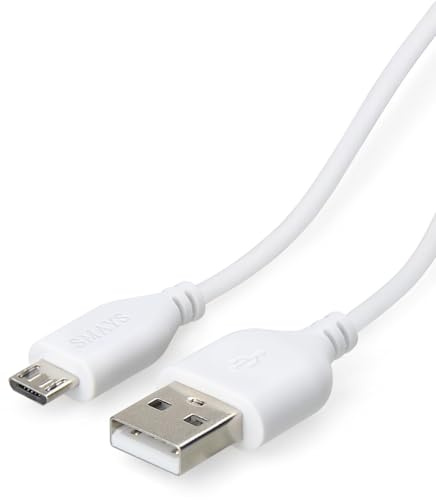 Smays Amazon Kindle Replacement USB Cable, White (Works with Kindle Fire, Touch, Keyboard, DX, and Kindle) (White) | Fire HD 10 / Kids, Oasis 10th Gen e-Reader Power Cords Replacement, 6 ft Micro USB & USB C Charging Cable, White