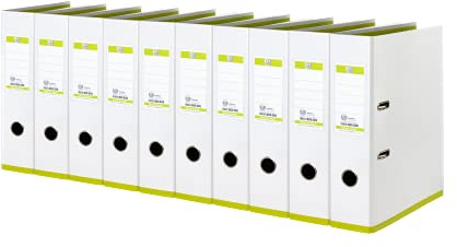 Oxford Ordner A4, myColour, 8 cm breit, zweifarbig weiß und hellgrün, 10 Stück