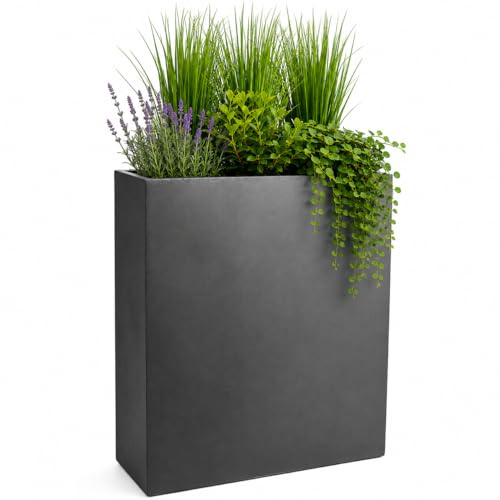 Pflanzwerk® Pflanzkübel Divider Anthrazit 92x80x30cm *Frostbeständiger Blumenkübel* *UV-Schutz* *Qualitätsware*