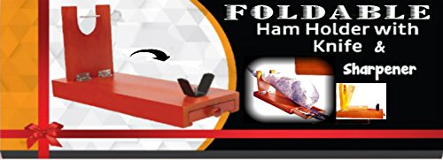 Support à Jambon Espagnol avec Couteau + Fusil à Aiguiser + Couvre Jambon - pliable