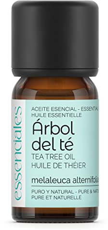 ESSENCIALES Aceite Esencial de Árbol de Té BIO 100% Puro y Natural - Melaleuca Alternifolia para Piel, Cuero Cabelludo, Uñas y Difusor - 10 ml