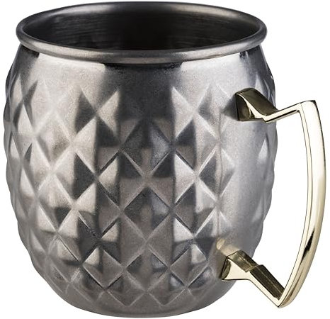 APS 93333 Becher MOSCOW MULE, Cocktailbecher, 500 ml, Edelstahl, Antik-Edelstahl-Look