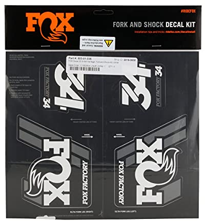 FOX Racing Shox Heritage Fork and Shock Decal Kit White, One Size