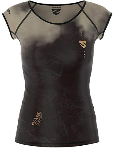 SMMASH Funktionsshirt Damen Kompressionsshirt Sportshirt Kurzarm Atmungsaktiv Second Skin Technologie Fitness Oberteil Outdoor