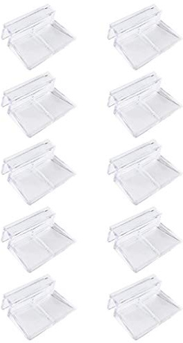 10Pcs Aquarium Glas Abdeckung Clip Klar Acryl Unterstützung Halter Aquarium Deckel Clips Schellen für Aquarium Aquarium Abdeckung Halterung 10MM