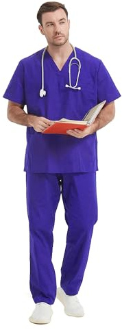 MISEMIYA - Uniformi Unisex Set Camice – Uniforme Medica con Maglia e Pantaloni Uniformi Mediche Camice Uniformi sanitarie - Ref.6801-6802