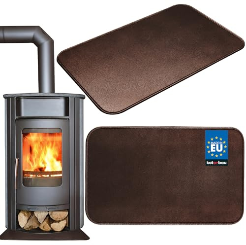 KOTARBAU® Placa Protectora contra chispas, 790 x 480 mm, Chapa de Suelo para Estufas, Cobre, Marrón, Antichispas de Suelo para Chimenea, Protector Resistente a Altas temperaturas, Salvachispas