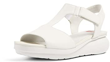 CAMPER Dam ballong T-spänne sandaler, Vit naturlig, 38 EU