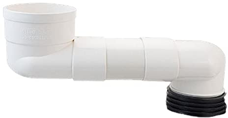 Offset Toilet Flange Extension Drain Pipe, Lavatory Sink Expanded Hose, Toilet Flange Shifter for Plumbing Drainage, Cleaning, Drain System White (20cm)