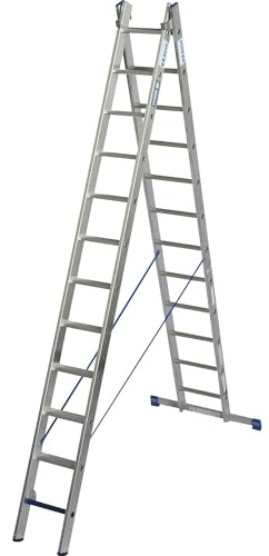 KRAUSE | Profi-Vielzweckleiter STABILO + S | 2-teilig | Stufen/Sprossen-Kombination | 2 x 12 Stufen/Sprossen