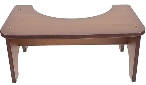 Angoily Toilettenhocker Aus Bambus Für Erwachsene Tritthocker Für Badezimmer Kleiner Holzhocker Fußhocker Für Toilette Stabiler Und Sicherer Badezimmerhocker