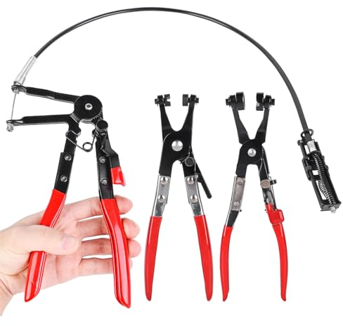 Lot de 3 pinces pour colliers de serrage avec col droit, pince pour colliers de serrage, pince pour colliers de serrage, pince pour colliers d'essieu, pince à collier de serrage, outil pour