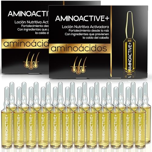 Ampollas Anticaída Cabello de Mujer y Hombre - Contenido en Biotina, Soja y Aloe Vera - Tratamiento prevención caída y fortalecedor del bulbo - 12 ampollas de 10ml (X2 PACK)