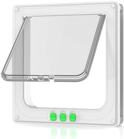 Moaobooh Katzentür, Katzenklappe, wetterfest-einfache Installation Hundeklappe für Innen Außentür, Fenster, Wand