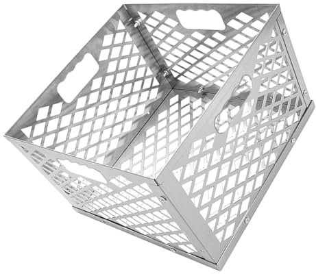BESPORTBLE Cesta De Acero Inoxidable Para Bbq Resistente y Fácil De Limpiar Soporte Práctico Para Parrilla y Ahumador Mejora La Experiencia De Barbacoa Para Camping y Cocina Al Aire